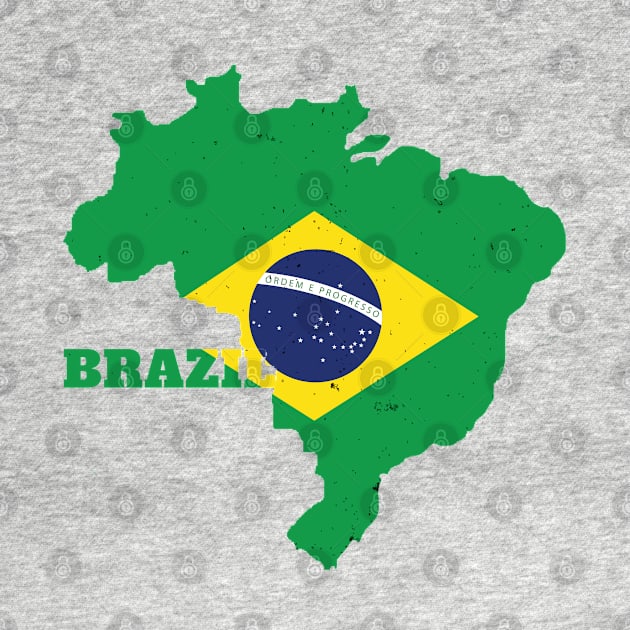 Brazil map Flag by maro_00